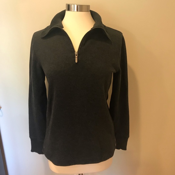 Lauren Ralph Lauren 1/4 zip fleece top P/S - Picture 1 of 7